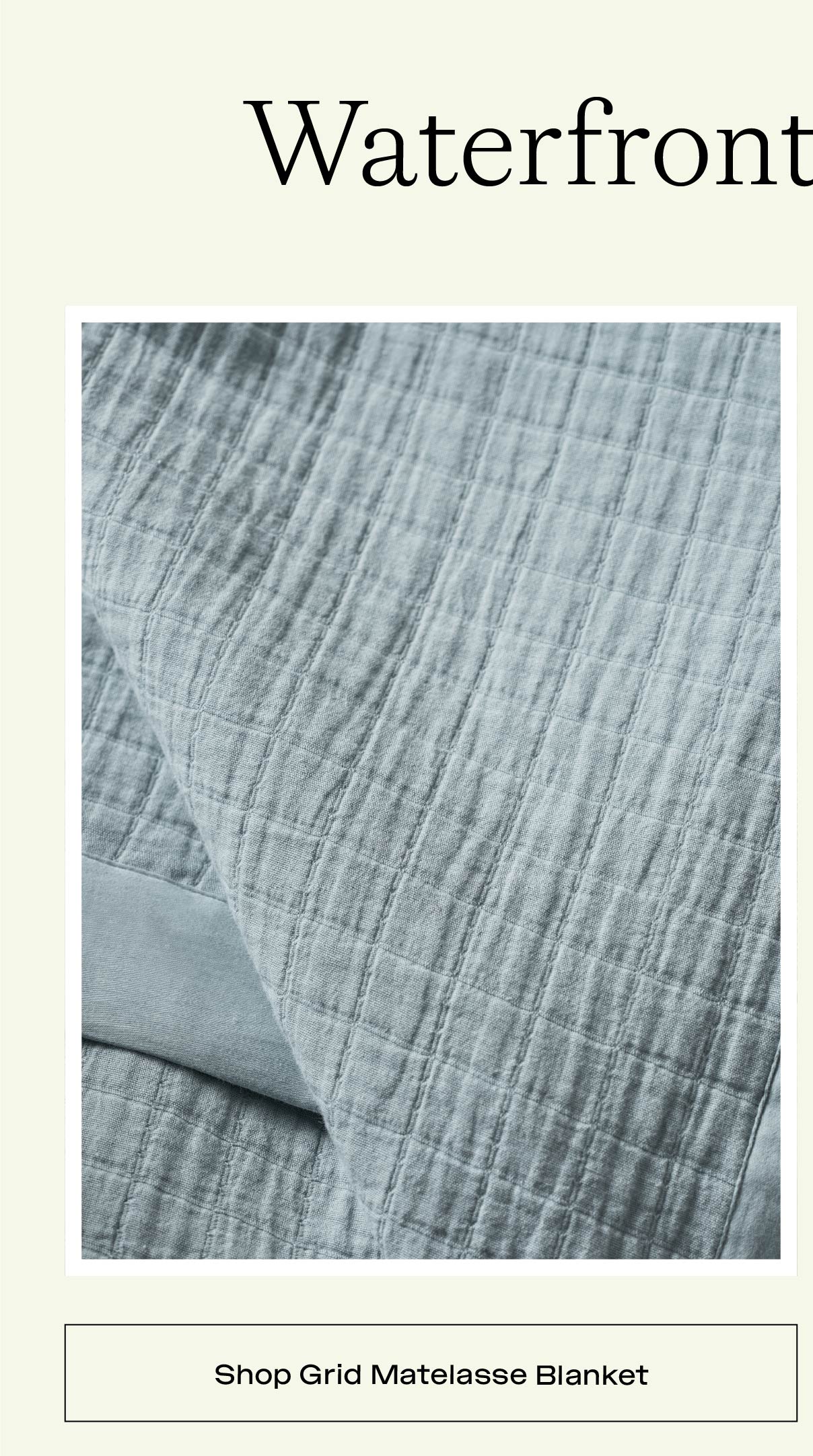 SHOP GRIDE MATELASSET BLANKET FROM THE WATERFRONT COLLECTION SHOP GRIDE MATELASSET BLANKET FROM THE WATERFRONT COLLECTION