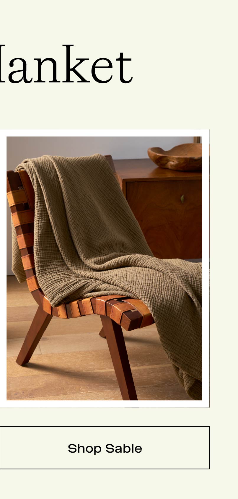 COTTON GAUZE BLANKET IN SABLE COTTON GAUZE BLANKET IN SABLE