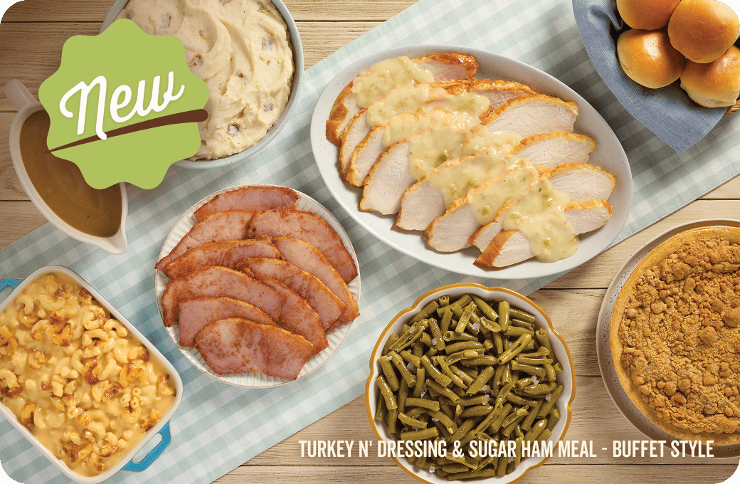 Turkey n' Dressing & Sugar Ham Meal - Buffet Style