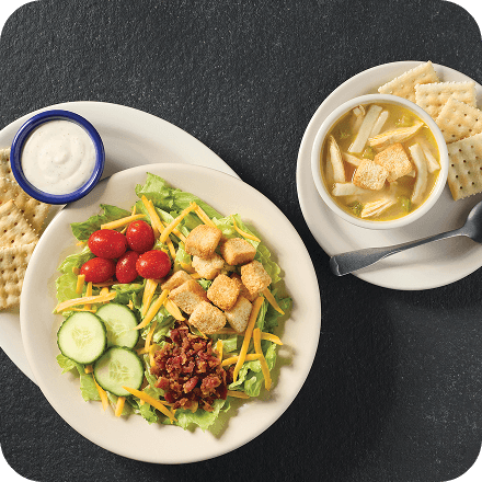 Add a soup and salad to your meal