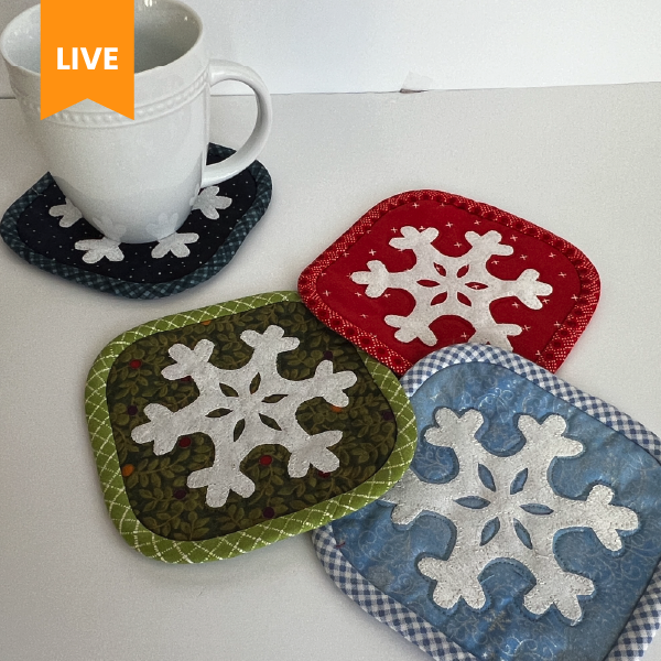 Going LIVE: Snow is Glistening Mug Mats with Colleen Tauke