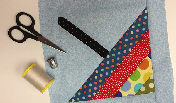 April Showers: Stitch a Scrappy Umbrella Quilt Block