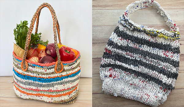 Crochet and Knit Earth Day Tote