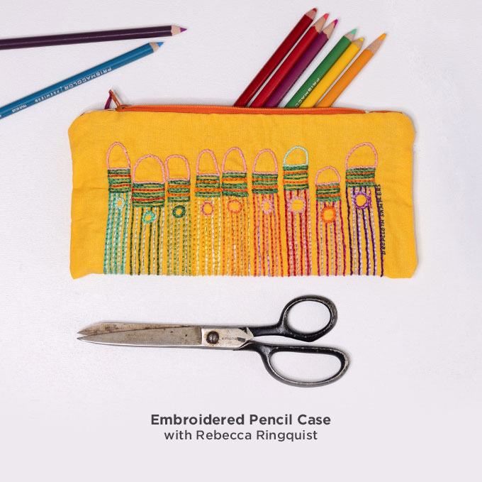 Embroidered Pencil Case