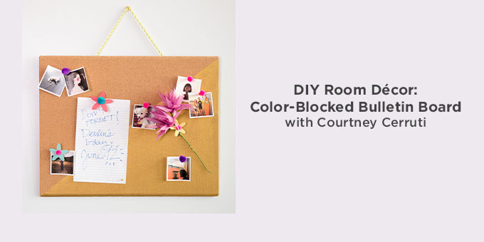 DIY Room Décor: Color-Blocked Bulletin Board