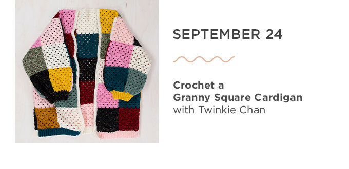 September 24- Crochet a Granny Square Cardigan