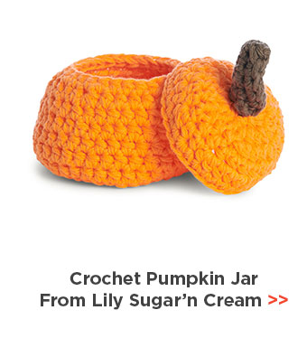 Crochet Pumpkin Jar From Lily Sugar’n Cream