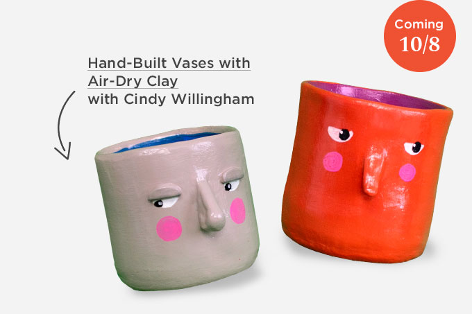 October 8- Hand-Built Vases with Air-Dry Clay