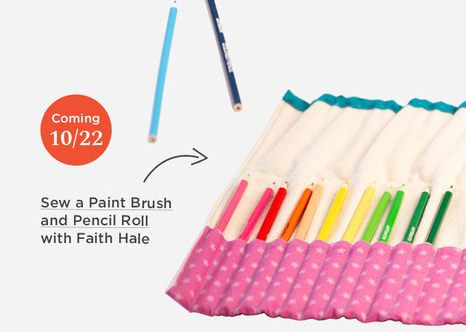 October 22- Sew a Paintbrush and Pencil Roll