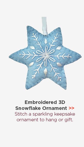 Embroidered 3D Snowflake Ornament