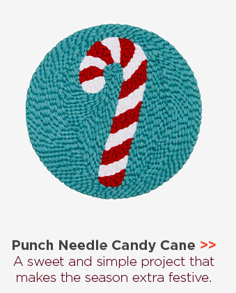 Punch Needle Candy Cane