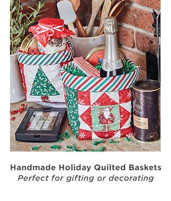 Handmade Holiday Quilted Baskets