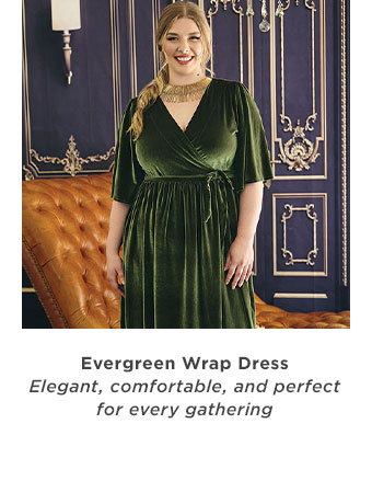 Evergreen Wrap Dress