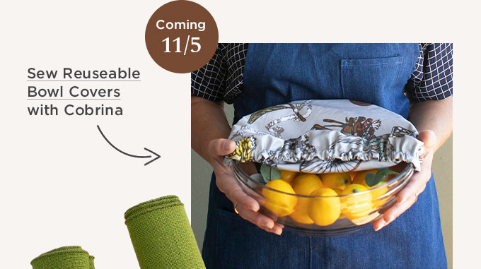 November 5- Sew Reuseable Bowl Covers
