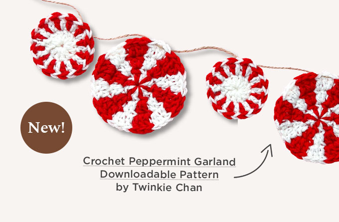 Crochet Peppermint Garland Downloadable Pattern