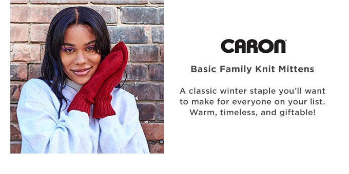 Caron Basic Family Knit Mittens