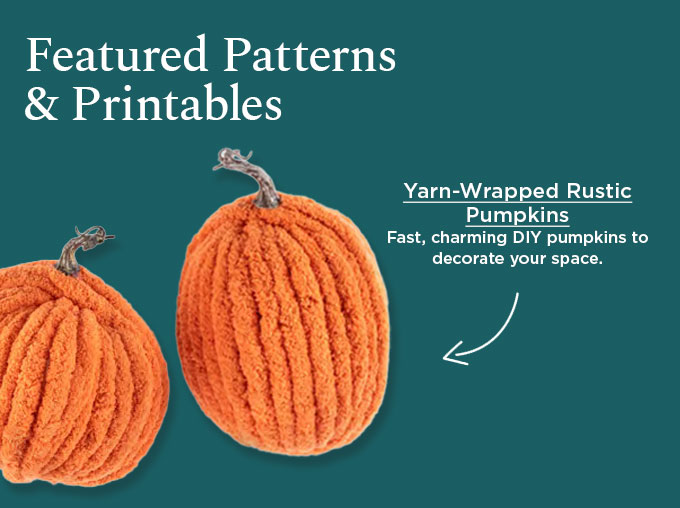 Yarn-Wrapped Rustic Pumpkins