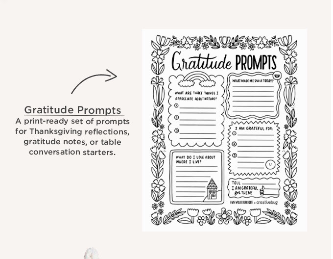 Gratitude Prompts Printable