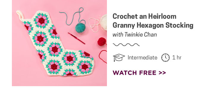 Crochet an Heirloom Granny Hexagon Stocking