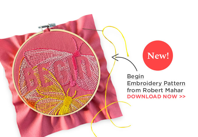 "Begin" Embroidery Pattern