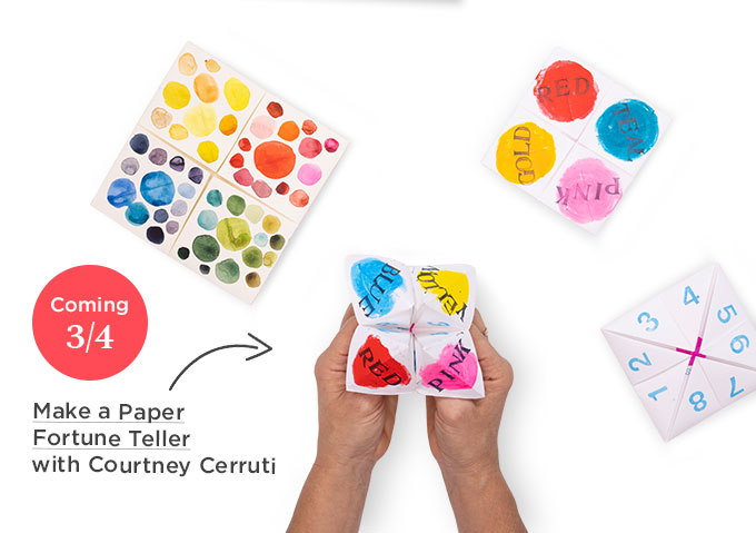 March 4- Courtney Cerruti- Make a Paper Fortune Teller