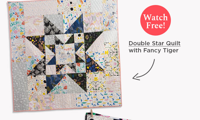 Double Star Quilt with Fancy Tiger