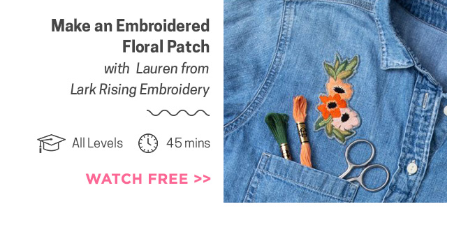 Lauren from Lark Rising Embroidery - Make an Embroidered Floral Patch
