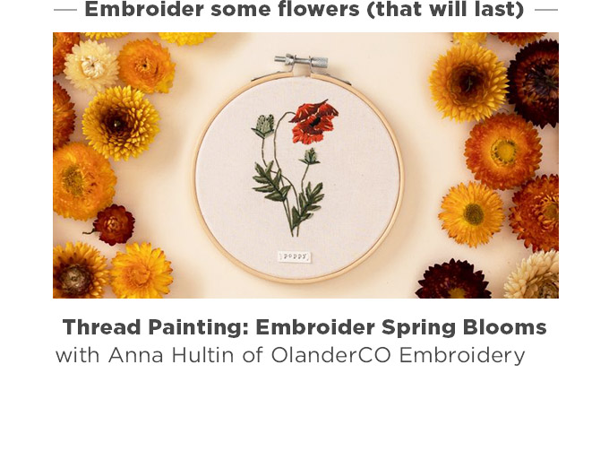 Embroider some flowers (that will last)