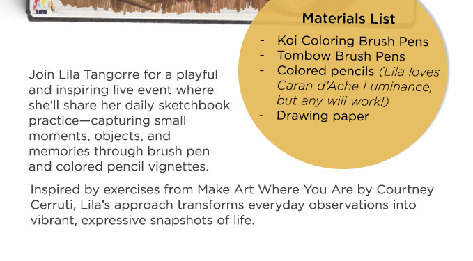 Sketch Your Day: Joyful Vignettes with Lila Tangorre