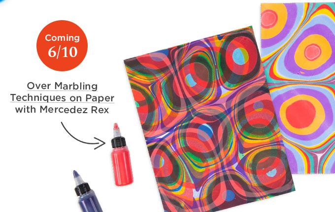 June 10 - Mercedez Rex- Over Marbling Techniques on Paper
