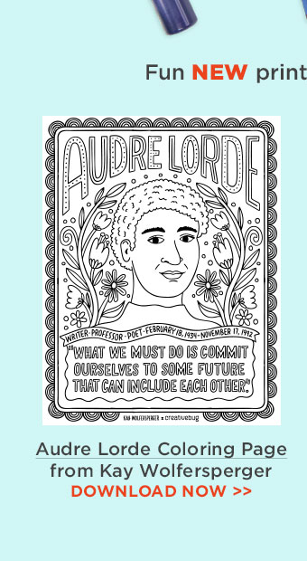 Audre Lorde Coloring Page