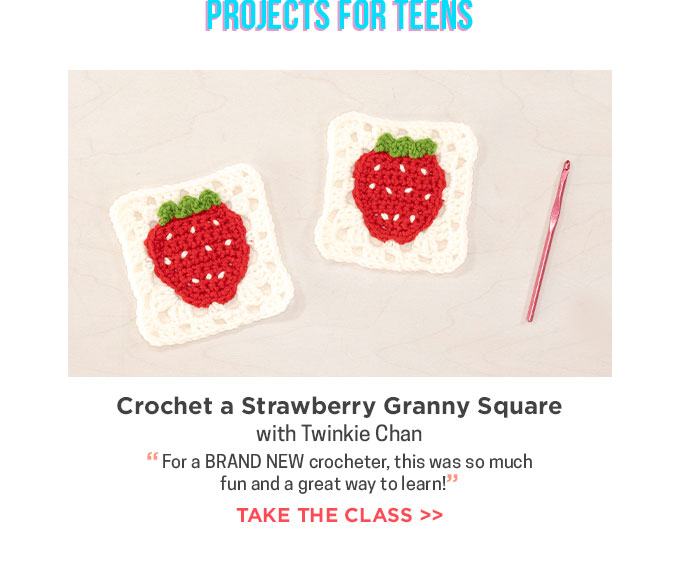 Twinkie Chan - Crochet a Strawberry Granny Square