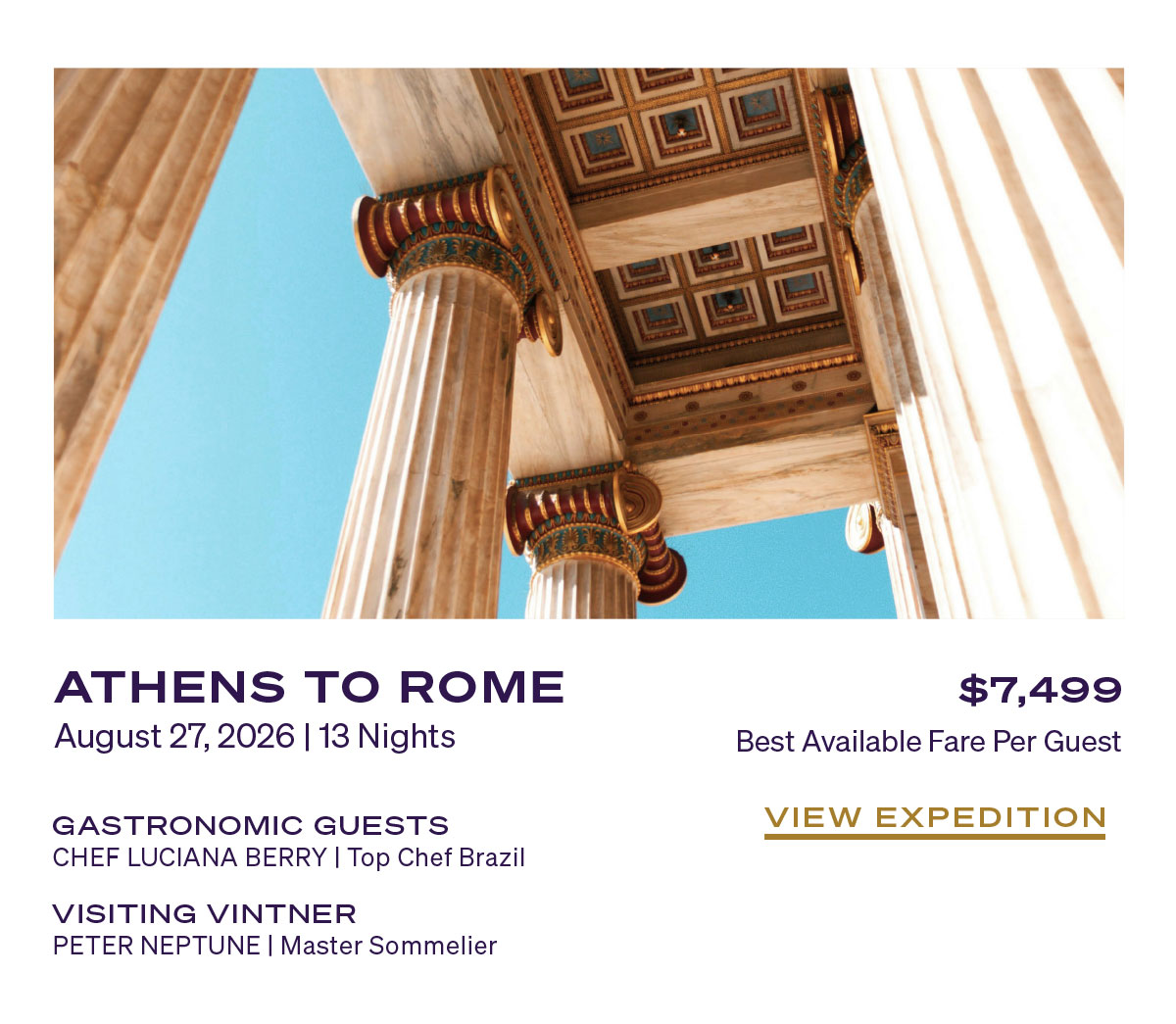 ATHENS TO ROME August 27, 2026 | 13 Nights