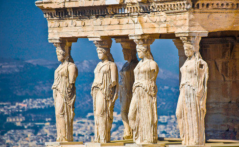 Caryatids Statues Erechtheion Athens