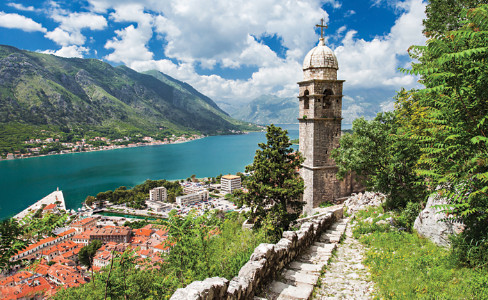 Church Skaljari Cove View Above Old Town Kotor