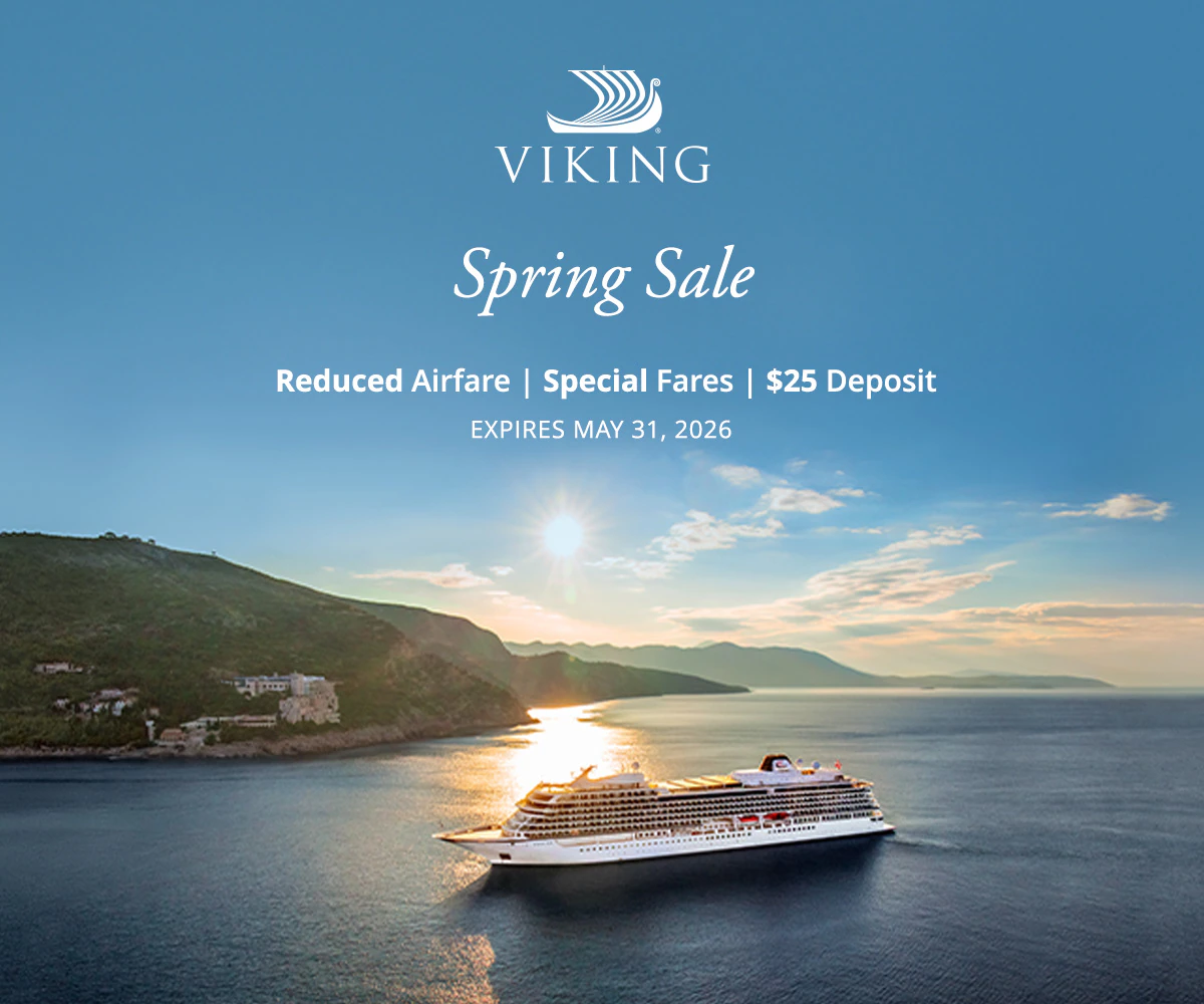 Spring Sale: Reduced Airfare. Special Fares. $25 Deposit. Expires May 31, 2026