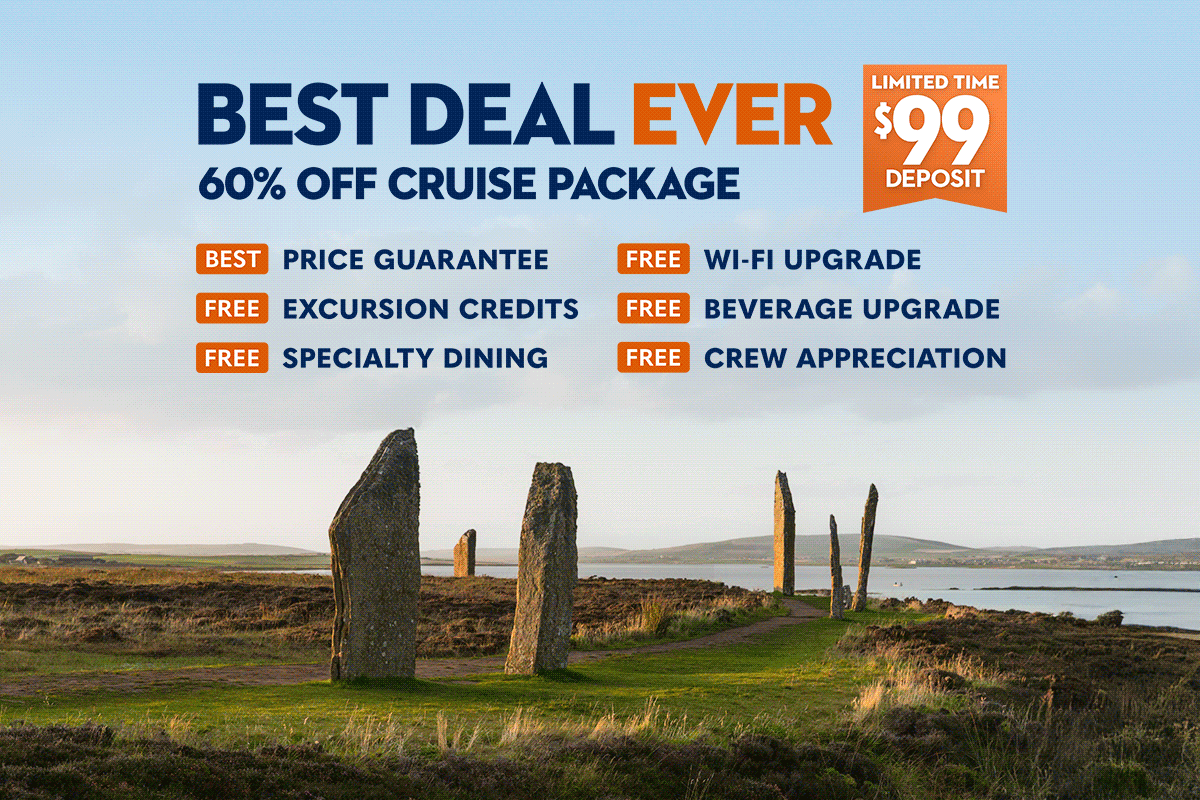 Get 60% off with a premium cruise package
