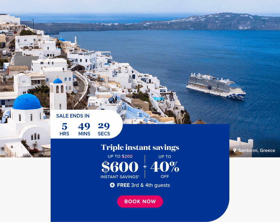 Triple instant savings. Up to $600 instant savings plus up to 40% off plus free 3rd & 4th guests. Book Now.
