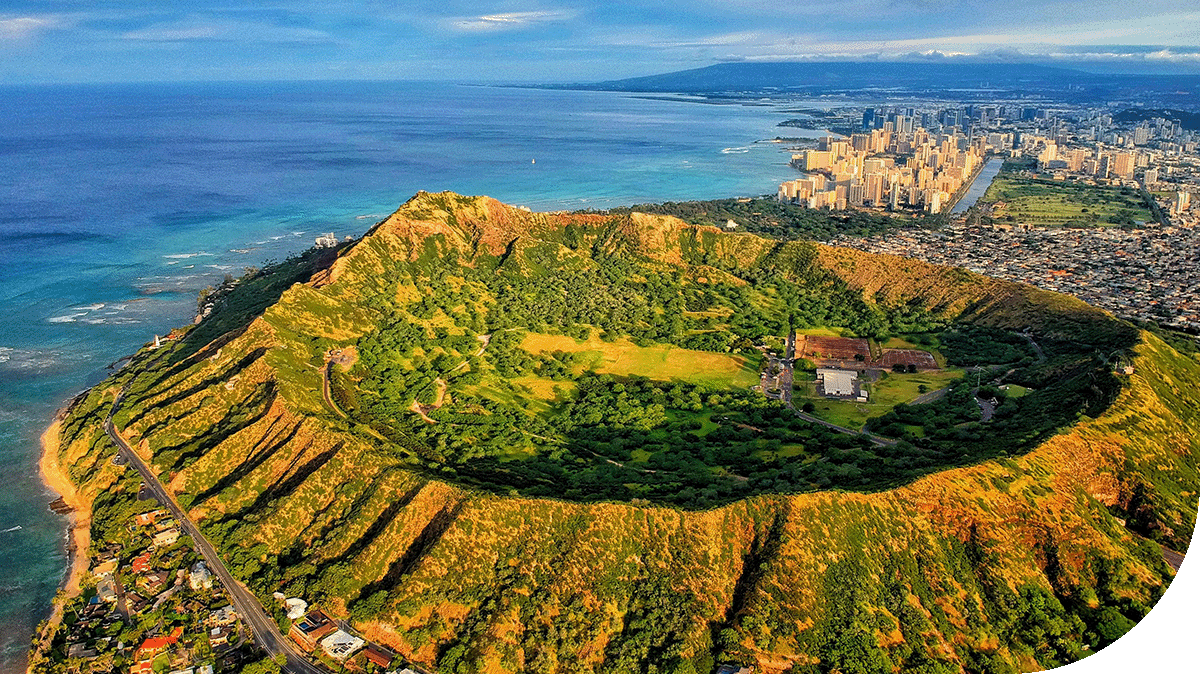The beautiful landscape of Honolulu, Hawaii.