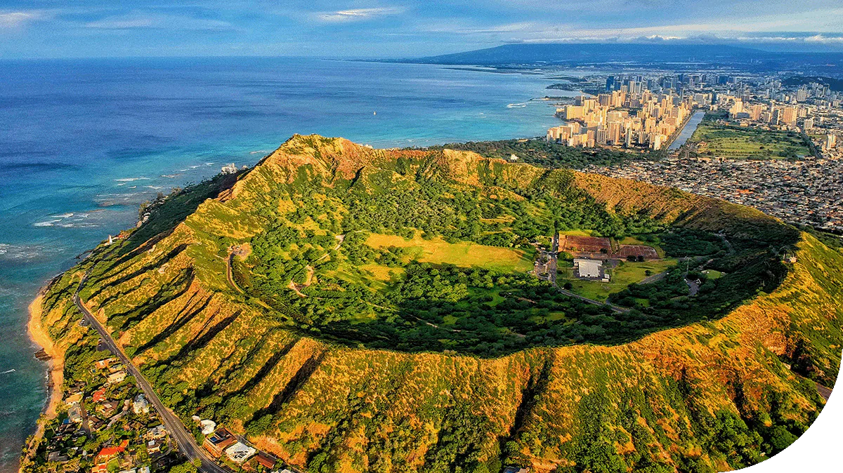 The beautiful landscape of Honolulu, Hawaii.