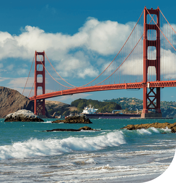 Golden Gate bridge in San Francisco.