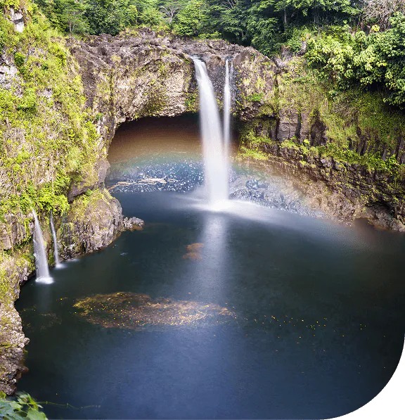 Beautiful waterfalls in Hawaii
