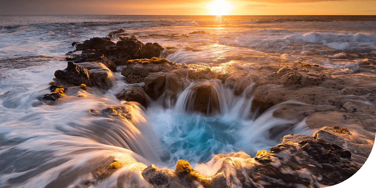 Volcanic rocks along Kona, Hawaii.