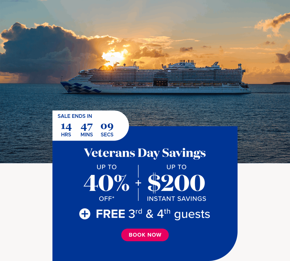 Veterans Day Savings. Up to 40% off. Up to $200 instant savings. Free 3rd & 4th guests. Book Now.