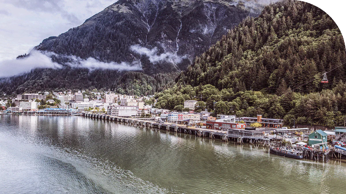The rustic town of Juneau, Alaska.