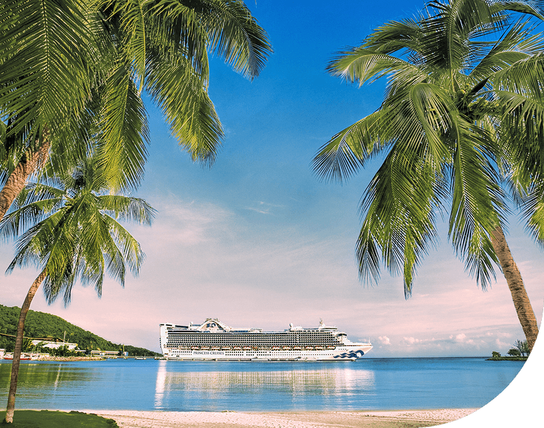 A Princess ship off the beach of Ocho Rios, Jamaica