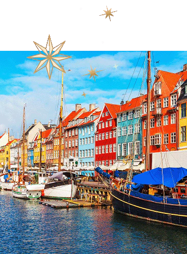 The town of Copenhagen, Denmark