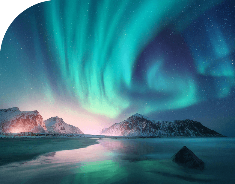 The bright skies of Aurora Borealis, Norway