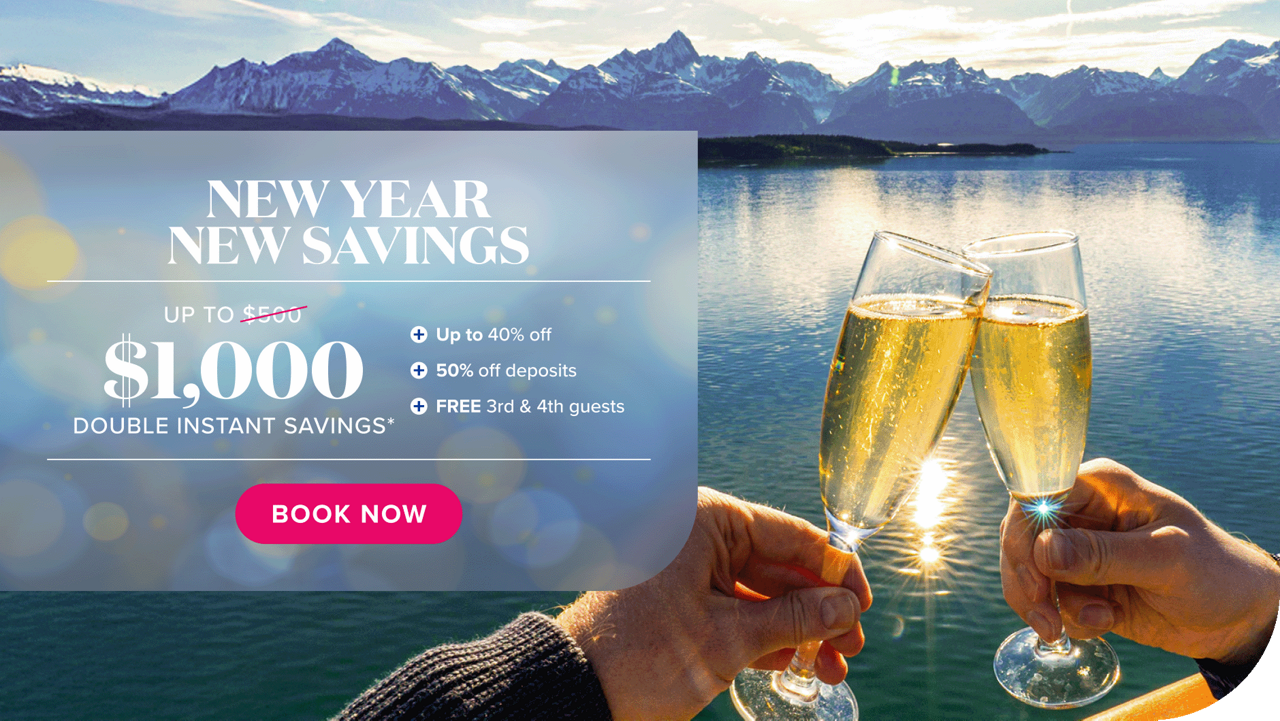 New Year, New Savings. up to $1000 double instant savings + up to 40% off + 50% off deposits + FREE 3rd & 4th guests. Book Now.