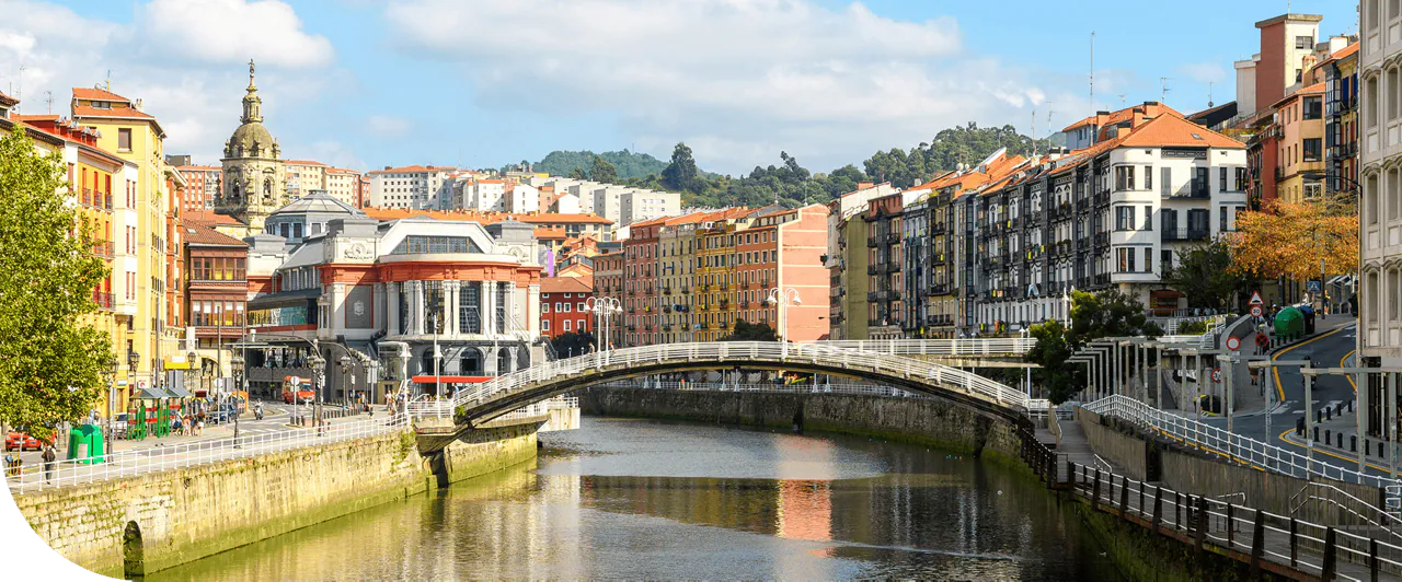 Nervión River in Bilbao, Spain